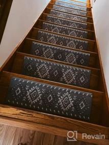 img 7 attached to Stylish & Safe: Sussexhome Carpet Stair Treads For Wooden Steps - 4-Pack Of Self-Adhesive, Pet & Kid-Friendly Indoor Treads To Prevent Slipping