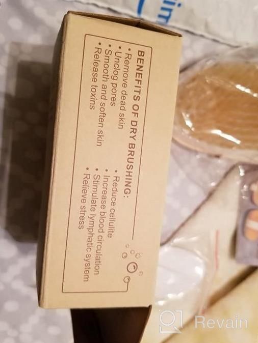 img 1 attached to POPCHOSE Dry Brushing Body Brush: Natural Bristle Exfoliating Brush For Flawless Skin, Cellulite Reduction, Lymphatic Drainage, And Blood Circulation Boost (Medium Strength) review by Kim Good