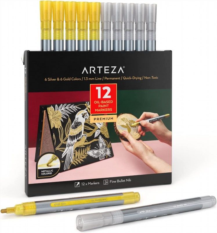 Pastel Oil-Based Markers, 8-Pack, 2.5 mm Line, Large Barrel