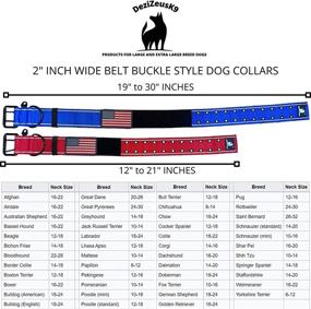 img 3 attached to 🐕 K9 Tactical Military Style Dog Collar and Harness - Heavy Duty 2" Wide Nylon Webbing for Large XL Big Dogs - Metal Two Pin Belt Buckle - USA American Flag Patch (20"-28", Black)