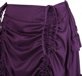 img 1 attached to Women'S Steampunk Skirt Ruffle High Low Gothic Plus Size Pirate Outfit