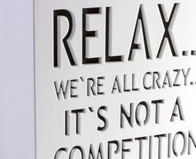 img 3 attached to Get Inspired With KAUZA Relax Wood Plaque: The Perfect Addition To Any Home Or Office