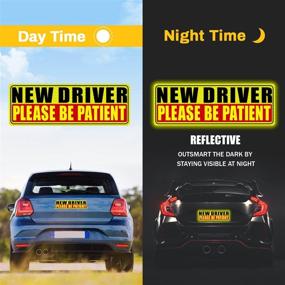 img 2 attached to Sukh New Driver Magnet For Car - Student Driver Car Magnet Funny Safety Warning Magnetic Reflective Reusable Signs For Teenage Driving 3 Pcs Gifts