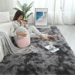 img 3 attached to Kids Play Room Soft Faux Fur Luxury Rug Plush Handmade Knitted Area Rug Shag Loomed Nursery Decoration Rugs Baby Care Crawling Carpet