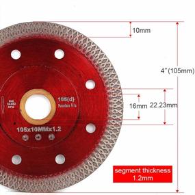 img 2 attached to Diamond Saw Blade For Precise Porcelain Tile Cutting - 4 Inches