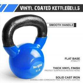 img 3 attached to Get Fit And Stay Strong With Yes4All'S Vinyl Coated Kettlebell Set - 7 Weights Available For Your Strength Training Needs