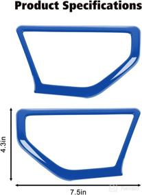 img 3 attached to 🔵 Enhance Your Jeep Wrangler JL JLU & Gladiator JT with RT-TCZ A Pillar Speaker Trim Cover Ring Decoration (Blue) - 2018-2022 Interior Accessories