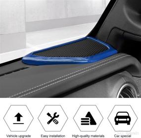 img 2 attached to 🔵 Enhance Your Jeep Wrangler JL JLU & Gladiator JT with RT-TCZ A Pillar Speaker Trim Cover Ring Decoration (Blue) - 2018-2022 Interior Accessories