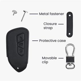 img 1 attached to 🔑 Protective Black Key Cover for VW Golf 8 - kwmobile