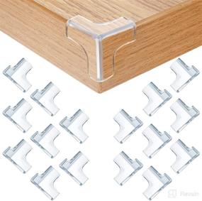 img 4 attached to 👶 Baby Proofing Corner Protectors - Pre Taped Safety Table Corner Guards - Clear Edge Bumpers Guard for Baby, Kids, Fireplace, Countertop - Set of 8
