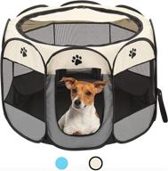 🐶 sweetbin medium dog playpen/cat pen: waterproof bottom, removable zipper top, travel-friendly | side door for dogs & cats logo