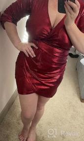 img 5 attached to Женское блестящее облегающее мини-платье SeNight с рюшами — идеальный выбор для сексуального образа на вечеринке!