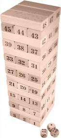 img 2 attached to Number Matching Wood Block Stacking Game - CoolToys Timber Tower Playset (48 Pieces)