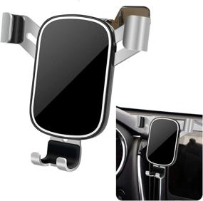 img 4 attached to LUNQIN Car Phone Holder for Chevrolet Malibu 2016-2021 [Compatible with Big Phones and Cases] - Auto Accessories Navigation Bracket for Enhanced Interior Decoration and Cell Phone Mounting