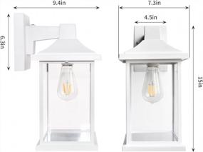 img 1 attached to FUDESY Dusk To Dawn Sensor Outdoor Wall Lantern - Waterproof Porch Light Fixture With E26 LED Bulb For Front Door, House, White, 3000K