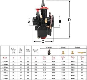 img 3 attached to 🏍️ Высокопроизводительный карбюратор PWK 34 мм для грязевых мотоциклов, мотоциклов, скутеров, квадроциклов - корбюратор для соревновательного улучшения двигателей 2T/4T.