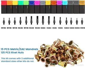 img 3 attached to 🔧 AKKTOL 16-Inch Heavy Duty Rivet Nut Tool Kit - Includes 15PCS Metric/SAE Mandrels, 125 PCS Rivet Nuts, and Carrying Case for Entry Level and Professional Use