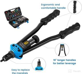 img 2 attached to 🔧 AKKTOL 16-Inch Heavy Duty Rivet Nut Tool Kit - Includes 15PCS Metric/SAE Mandrels, 125 PCS Rivet Nuts, and Carrying Case for Entry Level and Professional Use