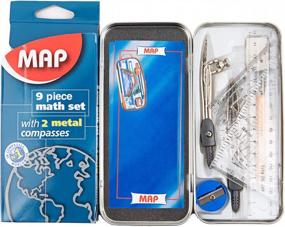 img 2 attached to Complete Geometry And Compass Set With Durable Stainless Steel Case - Ideal For Students And Math Enthusiasts