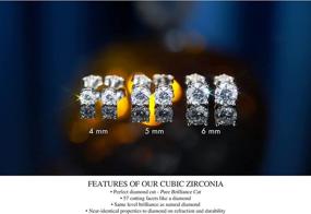 img 2 attached to 💎 Top-Quality NINA&NANA Sterling Silver Earrings with Austrian Cubic Zirconia - Ideal Gift Box included, 4mm, 5mm, and 6mm options