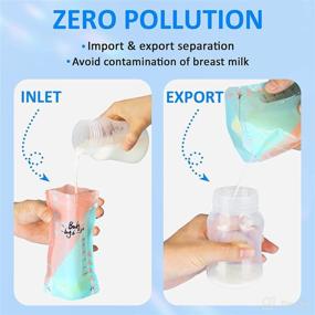 img 1 attached to 🍼 MISSAA Breastmilk Storage Bags, 10 Count for Breastfeeding, Self Standing, BPA Free, Leak Proof, Double Zipper Seal, Hygienic, Refrigeration and Freezing, 6.7oz