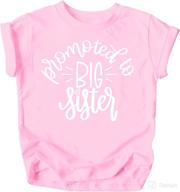 👧 olive loves apple promoted to big sister colorful announcement tee for baby and toddler girls: sibling outfit must-have логотип