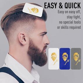 img 1 attached to 3D BARBER Jumbo Зажимы для укладки волос, мужские заколки для волос для салона и парикмахера (серый/синий/белый)