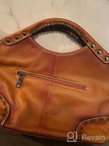 img 6 attached to Designer Ladies Handbag - HESHE Vintage Genuine Leather Top Handle Satchel Shoulder Bag Crossbody Purse