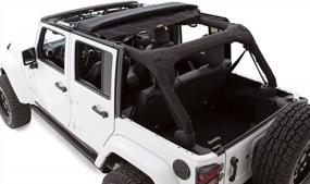 img 1 attached to Bushwacker 14925 Trail Armor Twill Fast Back Soft Top (For 2007-2018 Jeep Wrangler With 4 Doors)