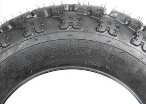 img 2 attached to MASSFX 4 Set 21X7-10 20X10-9 ATV Tires Durable 6 Ply Dual Compound Curved Tread