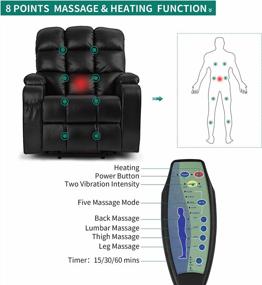 img 1 attached to YITAHOME Power Lift Recliner Chair, Electric Sofa For Elderly PU Leather Single Modern Sofa Chair Home Theater Seating With Cup Holders And Side Pockets For Living Room（Black
