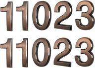 hopewan house door numbers stickers for mailbox / apartment home office room address plaque, bronze/ silver /golden, 2 3/4 inch high. (10 pcs - 1111223300, bronze) logo