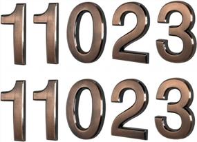 img 4 attached to Наклейки с номерами дверей дома HopeWan для почтового ящика/квартиры, домашнего офиса, номерной таблички с адресом, бронза/серебро/золото, высота 2 3/4 дюйма. (10 шт - 1111223300, бронза)