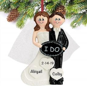 img 3 attached to Personalized Wedding Gifts For The Couple - I DO! 1St Christmas Married Ornament 2022