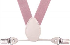 img 2 attached to Men'S Boys' Leather Suspenders And Bow Tie Set Elastic For Wedding, YJDS