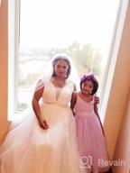 img 1 attached to Long Lace Flower Girls Bridesmaid Dress: A-Line Pageant & Party Gown With Tulle Skirt For Weddings review by Billy Dotie