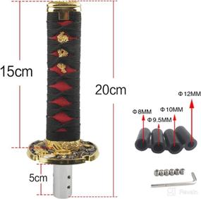 img 2 attached to 🚗 Upgrade Your Car's Style with the MR HELLO Katana Shift Knob Samurai Sword Gear Shifter Knob in Black