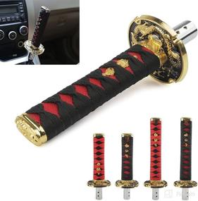 img 4 attached to 🚗 Upgrade Your Car's Style with the MR HELLO Katana Shift Knob Samurai Sword Gear Shifter Knob in Black