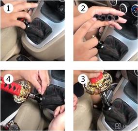 img 1 attached to 🚗 Upgrade Your Car's Style with the MR HELLO Katana Shift Knob Samurai Sword Gear Shifter Knob in Black