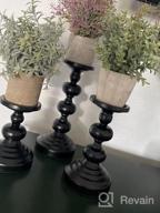 img 1 attached to Set Of 3 Black Metal Candle Holders For Pillar Candles - Ideal Home And Wedding Decorations, Perfect For Centerpieces, Fireplaces, And Tables review by Jun Merritt