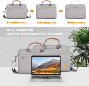 img 2 attached to 👜 Stylish and Protective Laptop Shoulder Bag Compatible with 13-13.3 MacBook Pro & Air, 14 inch HP Dell Notebook