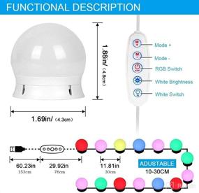 img 3 attached to 💡 Enhance your Vanity Experience with Led Vanity Mirror Lights: Hollywood Makeup Lights, 14 Dimmable Dressing Light Bulbs, 3 Color Modes, 5 Adjustable Brightness - Perfect for DIY Vanity Table and Bathroom Mirrors (Mirror Not Included)