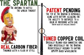 img 2 attached to 🏍️ Vortex Spartan Rubber Antenna for Harley Davidson Motorcycles - Red Carbon Fiber Trim - High Performance 13 3/4 Inch - Copper Coil - A601-HAR-15