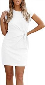 img 2 attached to Stay Chic With LaSuiveur Women'S Tie Waist Bodycon T-Shirt Dress - Perfect For Casual Wear!