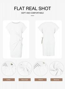 img 1 attached to Stay Chic With LaSuiveur Women'S Tie Waist Bodycon T-Shirt Dress - Perfect For Casual Wear!