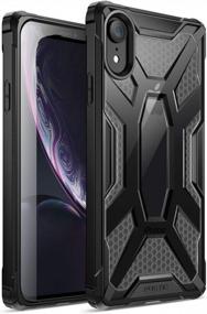 img 4 attached to Clear And Black Poetic Affinity IPhone XR Case - Durable Lightweight Hybrid Protective Cover With A Clear Bumper