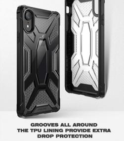 img 2 attached to Clear And Black Poetic Affinity IPhone XR Case - Durable Lightweight Hybrid Protective Cover With A Clear Bumper