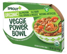 img 2 attached to 🥦 Sprout Organic Baby Food, Mediterranean Veggie Power Bowl with Beans & Quinoa, 5 Oz Bowl (8 Count) - Ideal for Toddlers & Infants