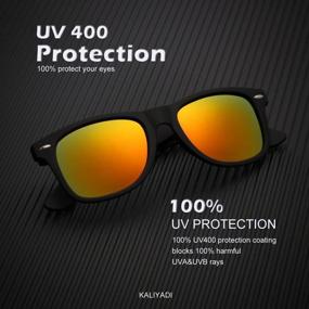 img 1 attached to Get Ready To Shine With Polarized Matte Sunglasses - 3 Pack For Men And Women - 100% UV Protection And Color Mirror Lens