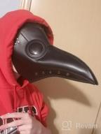 img 1 attached to Steampunk Plague Doctor Mask - Authentic PU Leather Gothic Cosplay With Long Nose Bird Beak review by Johnathan Hegie